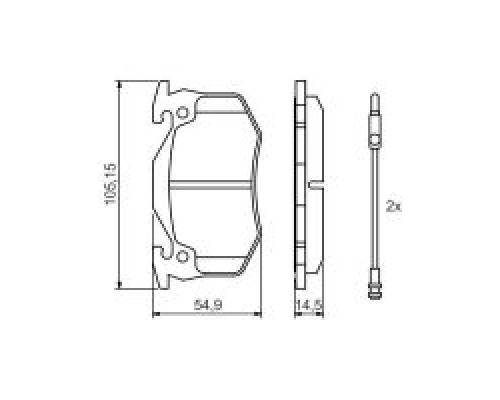 Тормозные колодки Bosch 0 986 466 346 Тормозные колодки Bosch 0 986 466 346