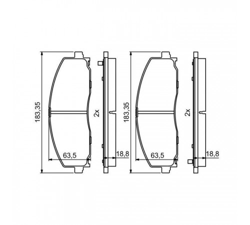 Гальмівні колодки Bosch 0986494769 Гальмівні колодки Bosch 0986494769