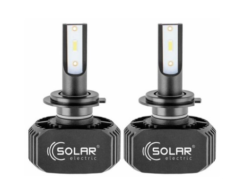 Автолампа SOLAR H7 LED 12/24V 40W 5000Lm 6000K, CSP1860 (8207)