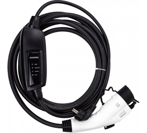 Зарядное устройство для Duosida Type 1 - Schuko (220V), 16A, 3.6кВт, 1-фазное, 5м (EV200269) Зарядное устройство для Duosida Type 1 - Schuko (220V), 16A, 3.6кВт, 1-фазное, 5м (EV200269)