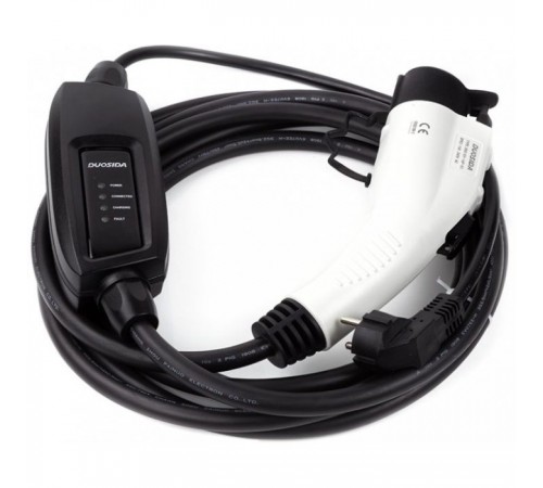 Зарядное устройство для Duosida Type 1 - Schuko (220V), 16A, 3.6кВт, 1-фазное, 5м (EV200269) Зарядное устройство для Duosida Type 1 - Schuko (220V), 16A, 3.6кВт, 1-фазное, 5м (EV200269)