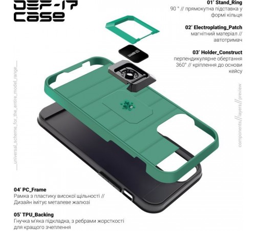 Чохол до мобільного телефона Armorstandart DEF17 case Samsung A03 (A035) Military Green (ARM61351) Чохол до мобільного телефона Armorstandart DEF17 case Samsung A03 (A035) Military Green (ARM61351)