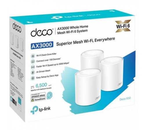 Маршрутизатор TP-Link DECO-X50-3-PACK Маршрутизатор TP-Link DECO-X50-3-PACK