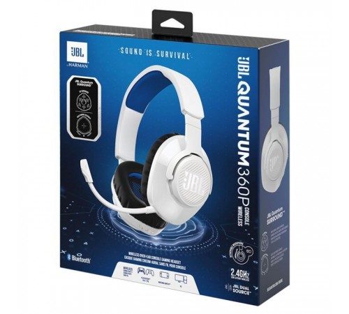 Наушники JBL Quantum 360P Wireless for PS White (JBLQ360PWLWHTBLU) Наушники JBL Quantum 360P Wireless for PS White (JBLQ360PWLWHTBLU)