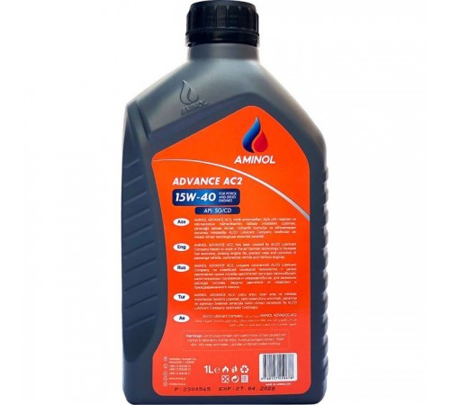 Моторна олива Aminol Advance AC2 15W40 1л (AM164943) Моторна олива Aminol Advance AC2 15W40 1л (AM164943)