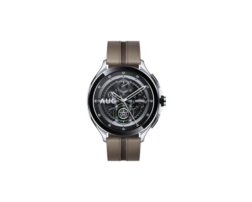 Смарт-часы Xiaomi Watch 2 Pro Bluetooth Silver Case with Brown Leather Strap (1006733)