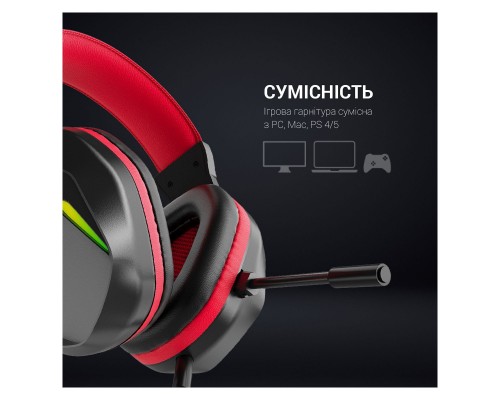 Наушники GamePro HS311 RGB Black/Red (HS311) Наушники GamePro HS311 RGB Black/Red (HS311)