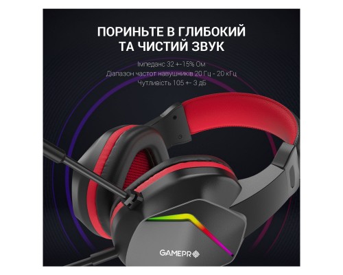 Наушники GamePro HS311 RGB Black/Red (HS311) Наушники GamePro HS311 RGB Black/Red (HS311)