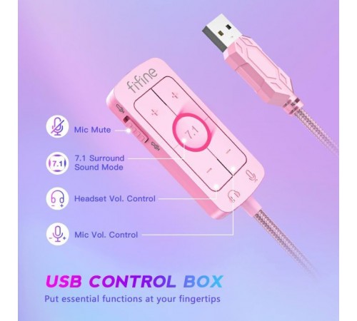 Наушники Fifine H9P Pink (H9P) Наушники Fifine H9P Pink (H9P)