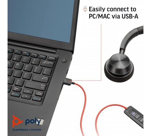 Навушники Poly Blackwire 3320-M USB-A/C (8X220AA) Навушники Poly Blackwire 3320-M USB-A/C (8X220AA)