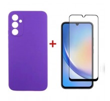 Чехол для мобильного телефона Dengos Kit для Samsung Galaxy A34 5G case + glass (Purple) (DG-KM-42)