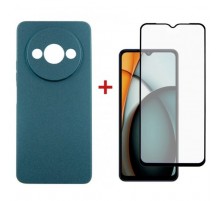 Чехол для мобильного телефона Dengos Xiaomi Redmi A3 + Glass Green (DG-KM-90)
