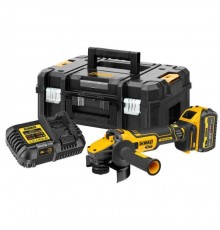 Шліфувальна машина DeWALT 18В XR Li-lon FLEXVOLT, 6Ah, 125 мм, 9000 об/хв, вага 1.81 кг (DCG409T1)