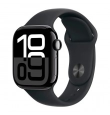 Смарт-часы Apple Watch Series 10 GPS 42mm Jet Black Aluminium Case with Black Sport Band - M/L (MWWF3QH/A)