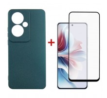 Чохол до мобільного телефона Dengos Oppo Reno 11F + glass Green (DG-KM-96)
