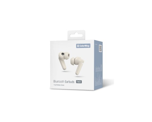 Навушники ColorWay Slim TWS-1 Earbuds Long Life Beige (CW-TWS1BE) Навушники ColorWay Slim TWS-1 Earbuds Long Life Beige (CW-TWS1BE)