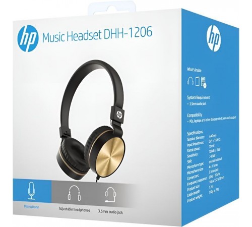 Навушники HP DHH-1206 Black (DHH-1206BK) Навушники HP DHH-1206 Black (DHH-1206BK)