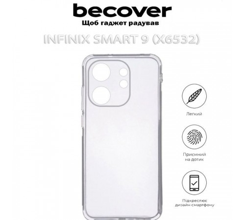 Чохол до мобільного телефона BeCover Infinix Smart 9 (X6532) Transparancy (712496) Чохол до мобільного телефона BeCover Infinix Smart 9 (X6532) Transparancy (712496)