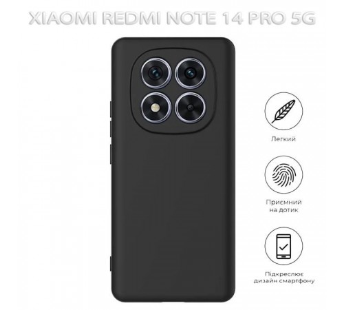 Чохол до мобільного телефона BeCover Xiaomi Redmi Note 14 Pro 5G Black (712759) Чохол до мобільного телефона BeCover Xiaomi Redmi Note 14 Pro 5G Black (712759)