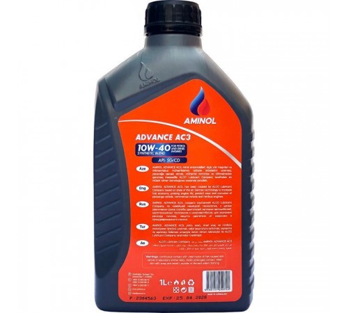 Моторна олива Aminol Advance AC3 10W40 1л (AM164949) Моторна олива Aminol Advance AC3 10W40 1л (AM164949)