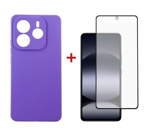 Чохол до мобільного телефона Dengos Kit Xiaomi Redmi Note 14 case Carbon + glass (Purple) (DG-KM-129) Чохол до мобільного телефона Dengos Kit Xiaomi Redmi Note 14 case Carbon + glass (Purple) (DG-KM-129)