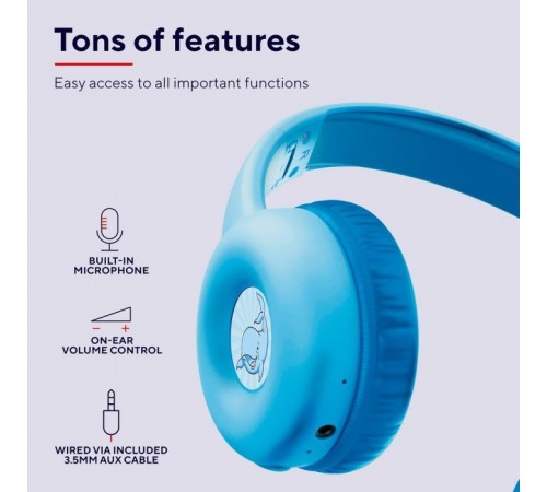 Навушники Trust Nouna Kids Wireless Blue (25275) Навушники Trust Nouna Kids Wireless Blue (25275)