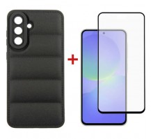 Чохол до мобільного телефона Dengos Kit Samsung Galaxy A36 5G Soft + glass (Black) (DG-KM-140)