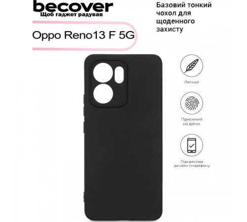 Чохол до мобільного телефона BeCover Oppo Reno13 F 5G Black (713490) Чохол до мобільного телефона BeCover Oppo Reno13 F 5G Black (713490)