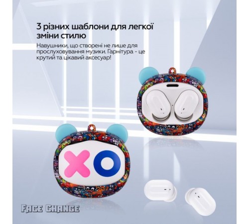 Навушники XoKo G05-face changing TWS Violet (G05-VIOT) Навушники XoKo G05-face changing TWS Violet (G05-VIOT)