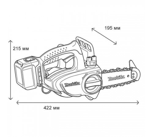 Цепная пила Makita LXT, 115мм (без АКБ и БП) (DUC122Z/BUC122Z) Цепная пила Makita LXT, 115мм (без АКБ и БП) (DUC122Z/BUC122Z)