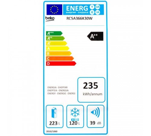Холодильник Beko RCSA366K30W Холодильник Beko RCSA366K30W