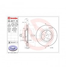 Гальмівний диск Brembo 09.A417.11