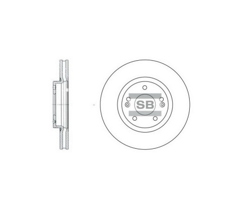 Тормозной диск HI-Q SD1055 Тормозной диск HI-Q SD1055