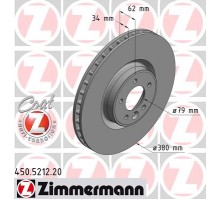 Тормозной диск ZIMMERMANN 450.5212.20