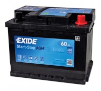 Акумулятор автомобільний EXIDE START-STOP AGM 60A (EK600)