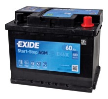 Акумулятор автомобільний EXIDE START-STOP AGM 60A (EK600)