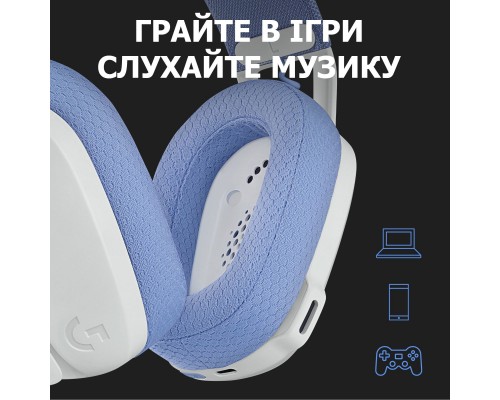 Навушники Logitech G435 Lightspeed Wireless Gaming Headset White (981-001074) Навушники Logitech G435 Lightspeed Wireless Gaming Headset White (981-001074)