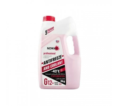 Антифриз NOWAX RED G12+ 5кг (NX05001) Антифриз NOWAX RED G12+ 5кг (NX05001)