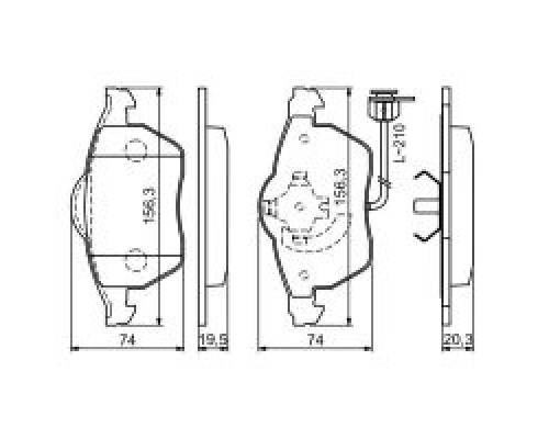 Тормозные колодки Bosch 0 986 494 050