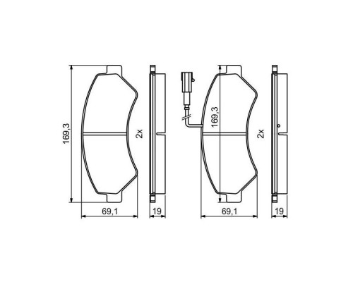 Тормозные колодки Bosch 0986494799 Тормозные колодки Bosch 0986494799