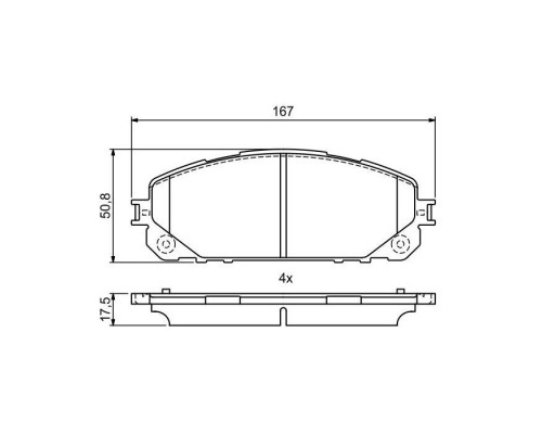 Тормозные колодки Bosch 0986495404
