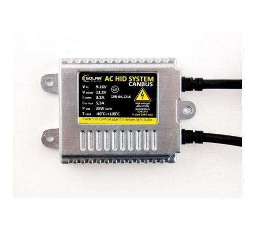 Автолампа SOLAR Slim Canbus Premium Ballast 35W, 9-16В (1570) Автолампа SOLAR Slim Canbus Premium Ballast 35W, 9-16В (1570)