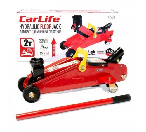 Домкрат CarLife підкатний 2т, 135-335мм (FJ590) Домкрат CarLife підкатний 2т, 135-335мм (FJ590)
