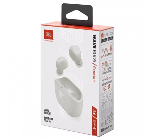 Навушники JBL Wave Buds TWS White (JBLWBUDSWHT) Навушники JBL Wave Buds TWS White (JBLWBUDSWHT)