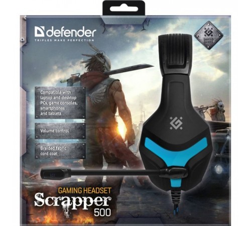 Навушники Defender Scrapper 500 Blue-Black (64501) Навушники Defender Scrapper 500 Blue-Black (64501)
