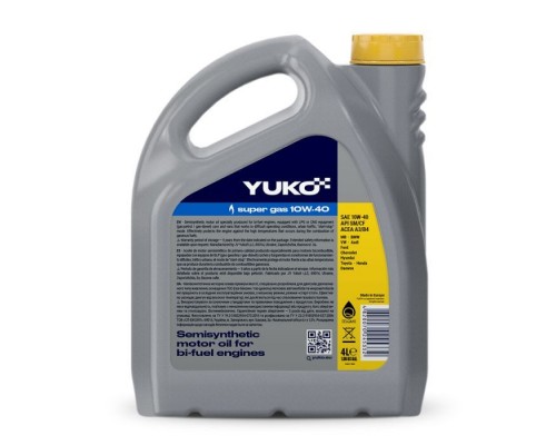 Моторна олива Yuko SUPER GAS 10W-40 4л (4820070245332) Моторна олива Yuko SUPER GAS 10W-40 4л (4820070245332)