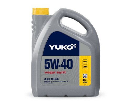Моторна олива Yuko VEGA SYNT 5W-40 4л (4823110401453) Моторна олива Yuko VEGA SYNT 5W-40 4л (4823110401453)