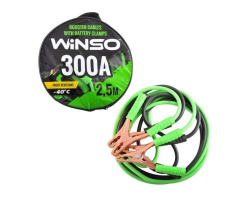Дроти для запуску для автомобіля WINSO 300А, 2,5м (138310) Дроти для запуску для автомобіля WINSO 300А, 2,5м (138310)