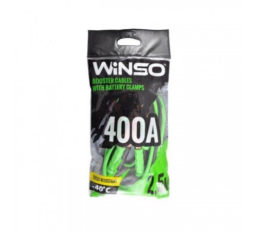 Дроти для запуску для автомобіля WINSO 400А, 2,5м (138410) Дроти для запуску для автомобіля WINSO 400А, 2,5м (138410)