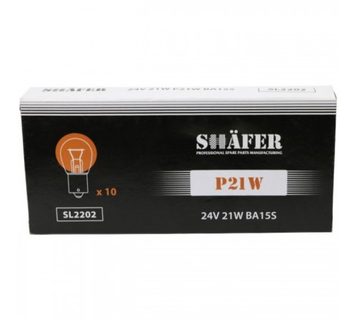 Автолампа SHAFER 24V21WP21WBA15S (SL2202) Автолампа SHAFER 24V21WP21WBA15S (SL2202)